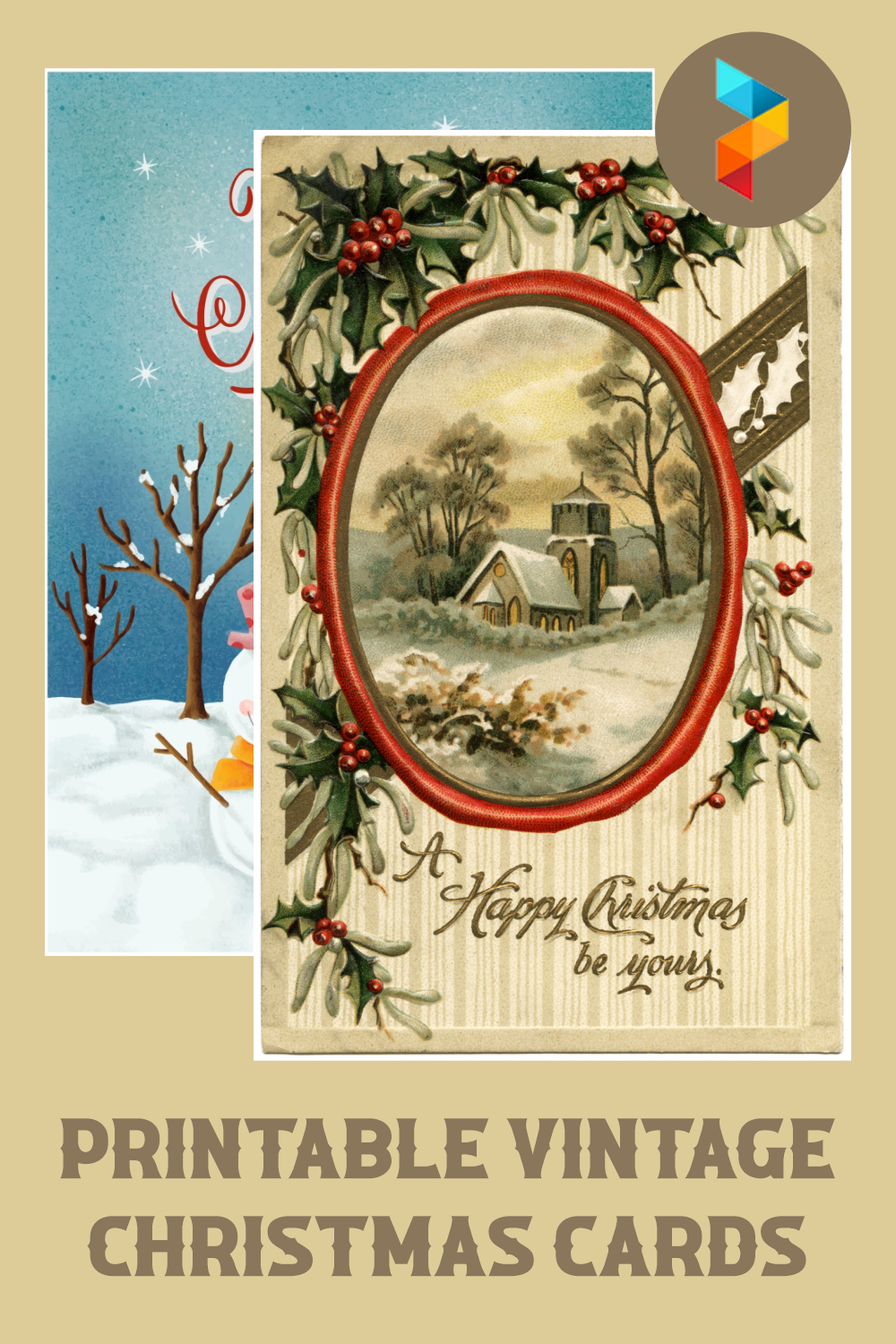 7 Best Printable Vintage Christmas Cards Printablee