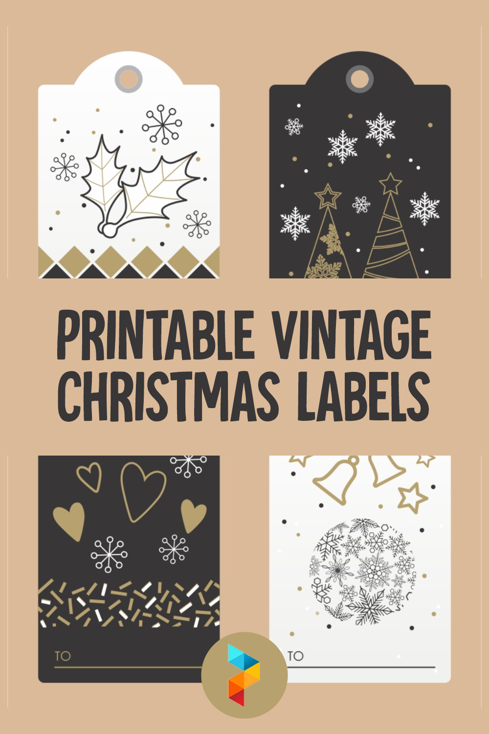 Printable Vintage Christmas Labels