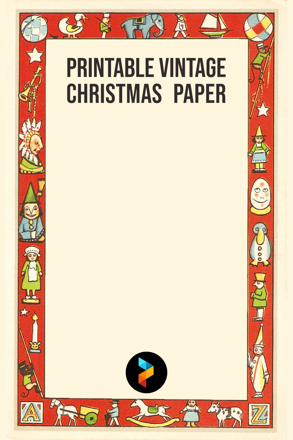 Printable Vintage Christmas Paper