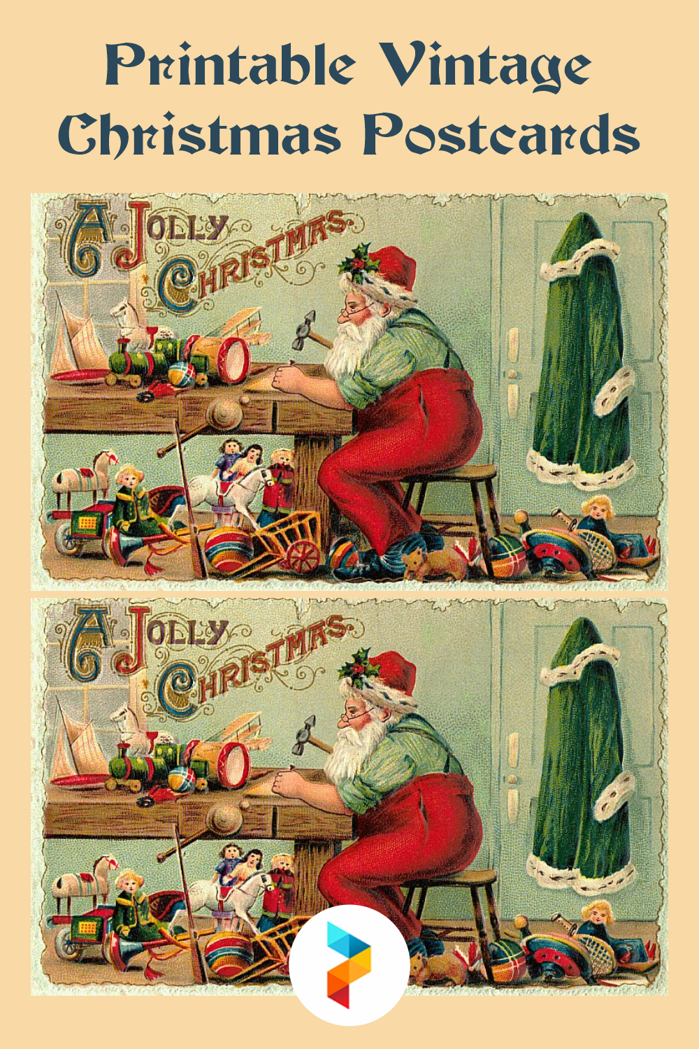 6 Best Printable Vintage Christmas Postcards Printablee