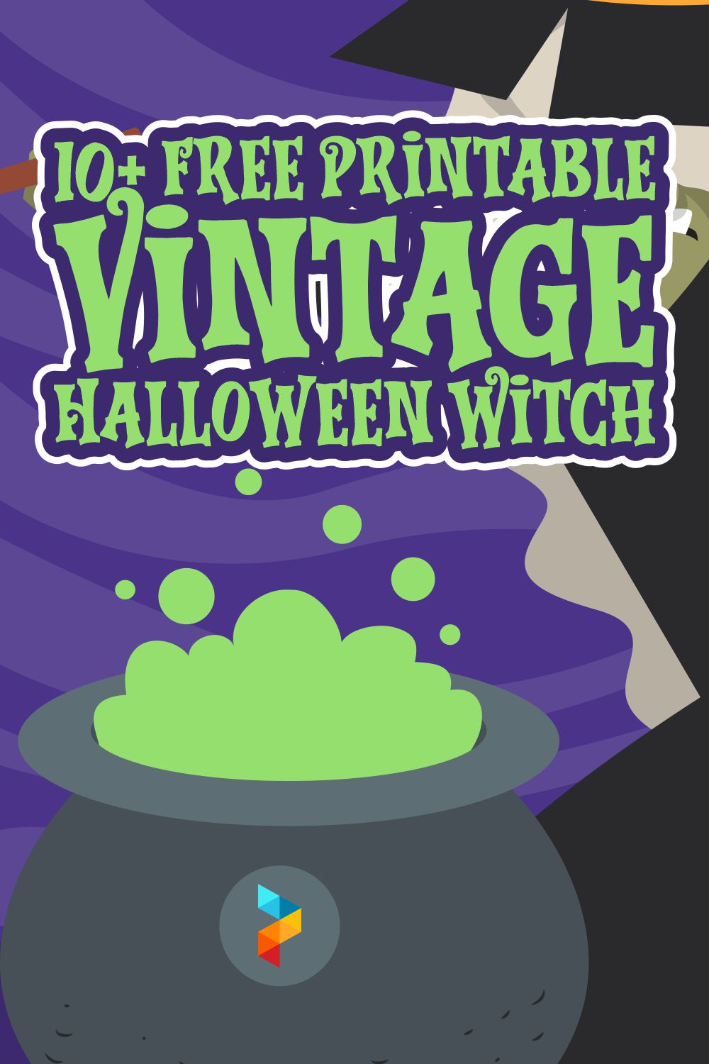 Printable Vintage Halloween Witch