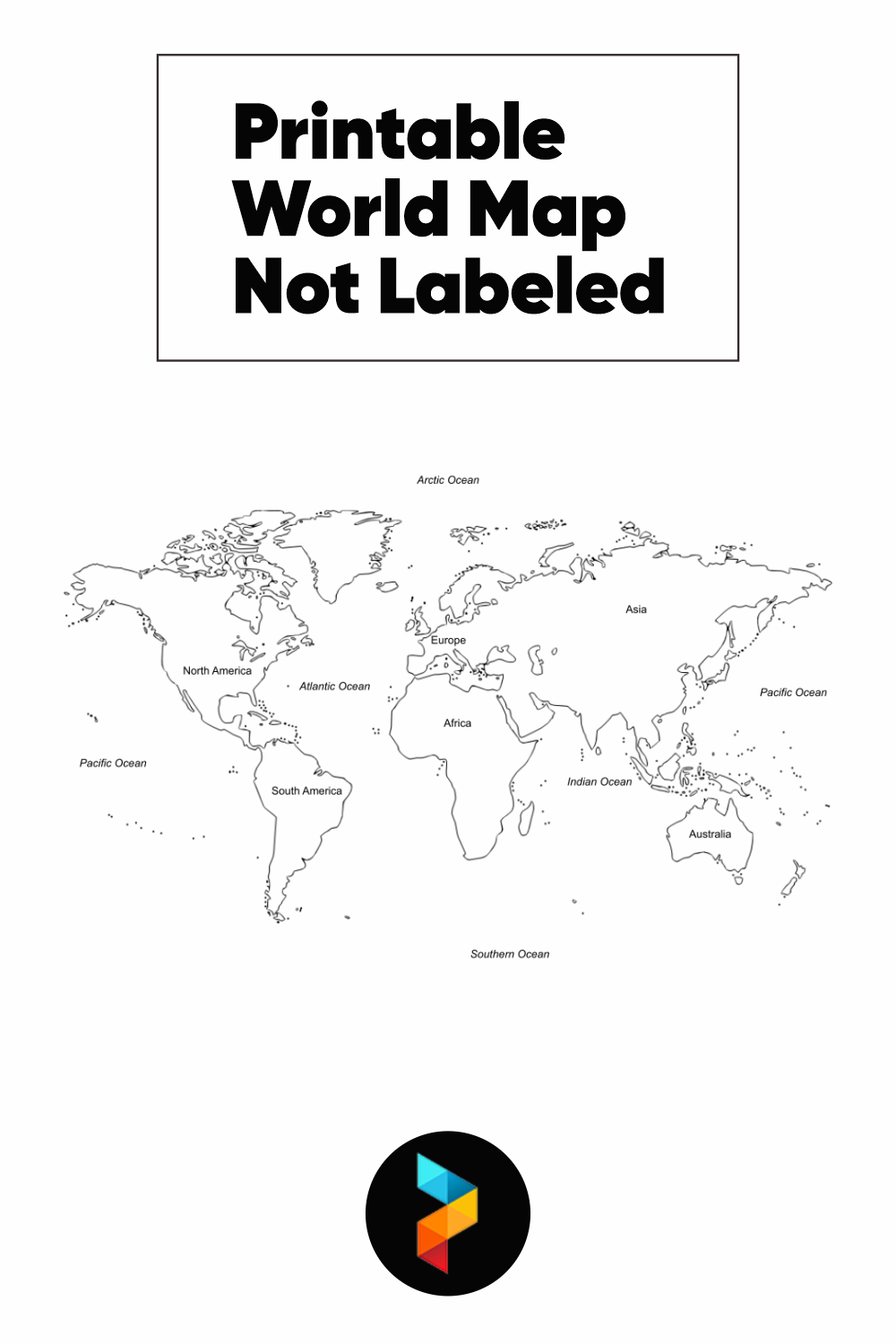 map of the world continents labeled