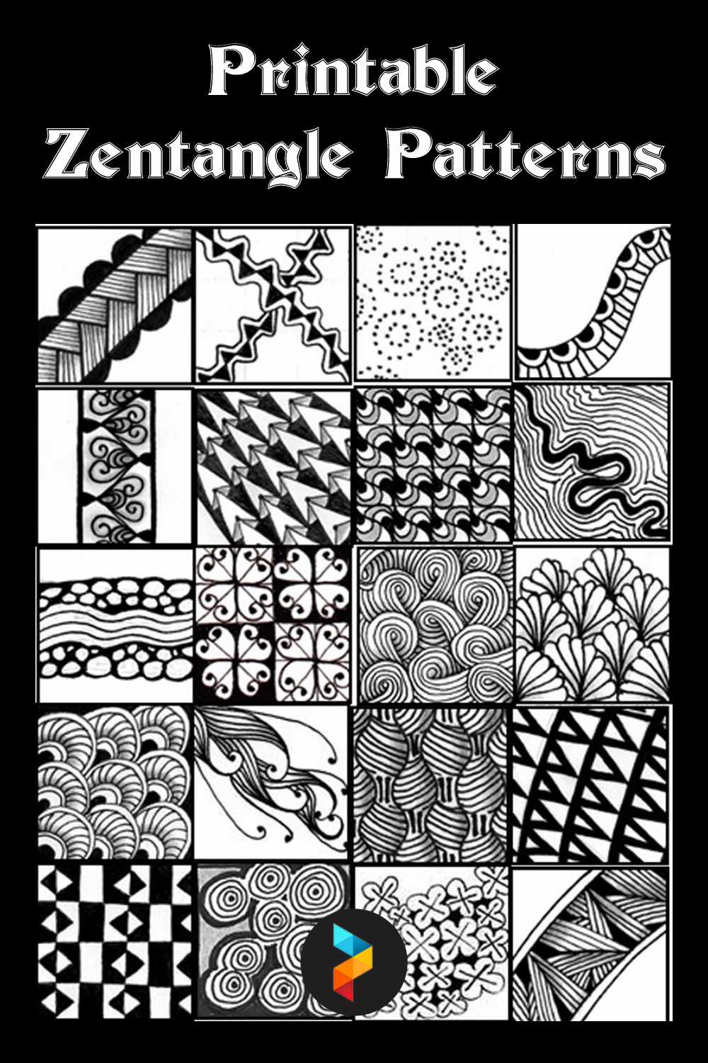 very simple zentangle patterns