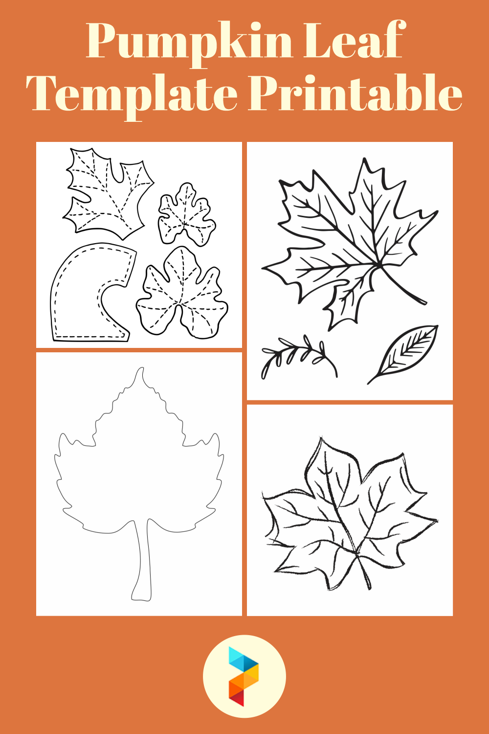 Pumpkin Leaf Template Printable