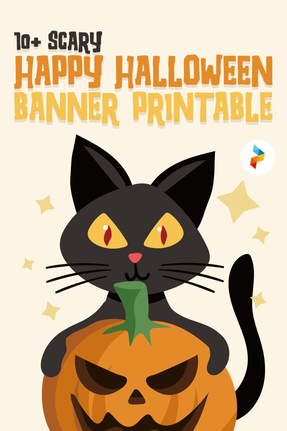 Scary Happy Halloween Banner Printable
