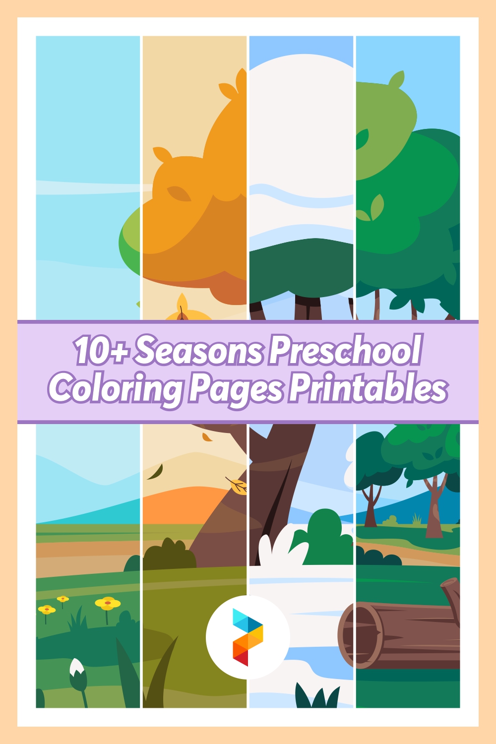 Seasons Preschool Coloring Pages Printables