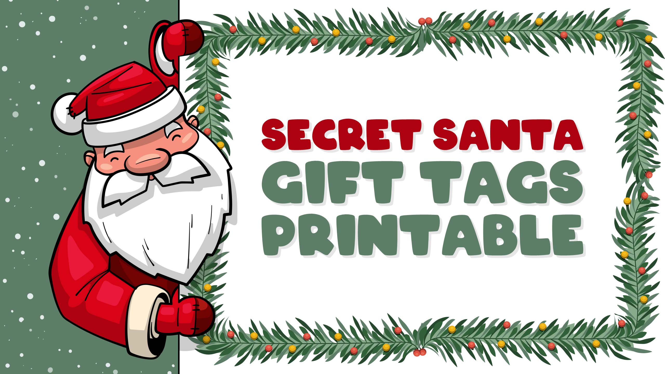 Secret Santa Gift Tag Template Editable Santa Tag Printable Kris | Hot ...