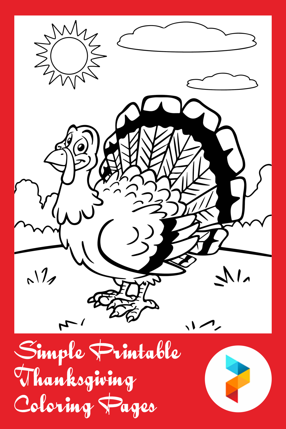 Simple Printable Thanksgiving Coloring Pages