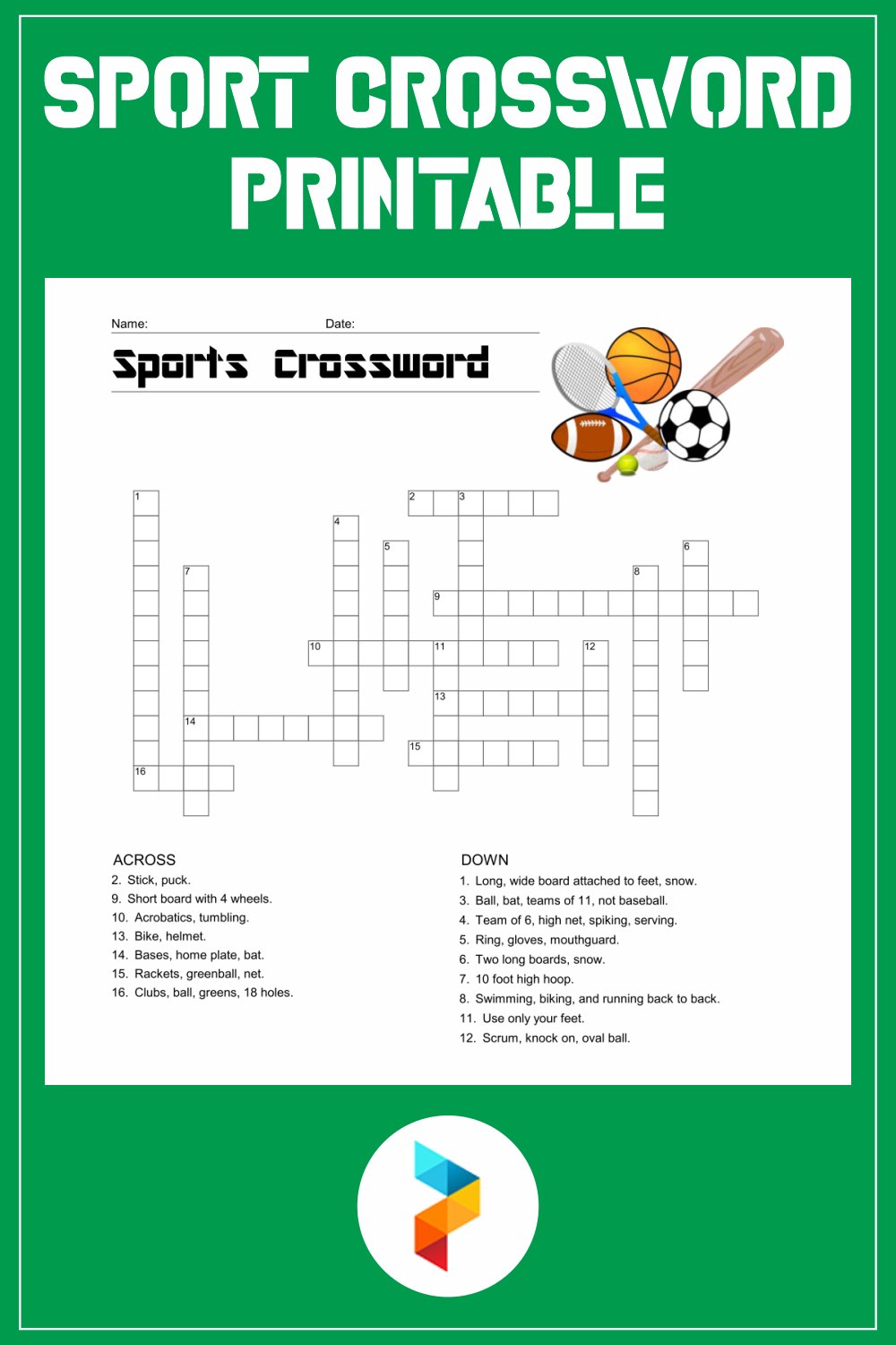 Printable Sports Crossword Puzzles Free Printable Templates