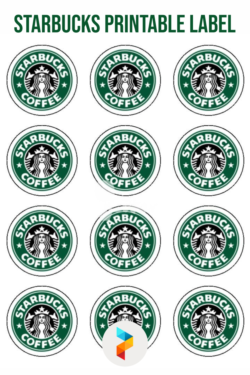 Starbucks Printable Label