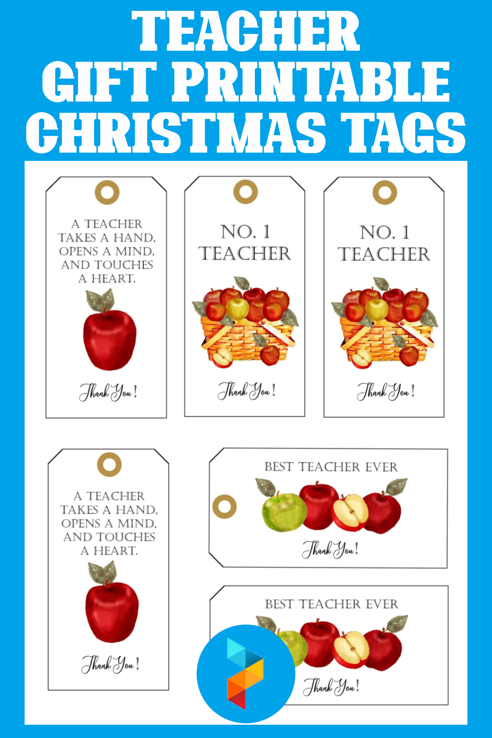 Teacher Gift Printable Christmas Tags