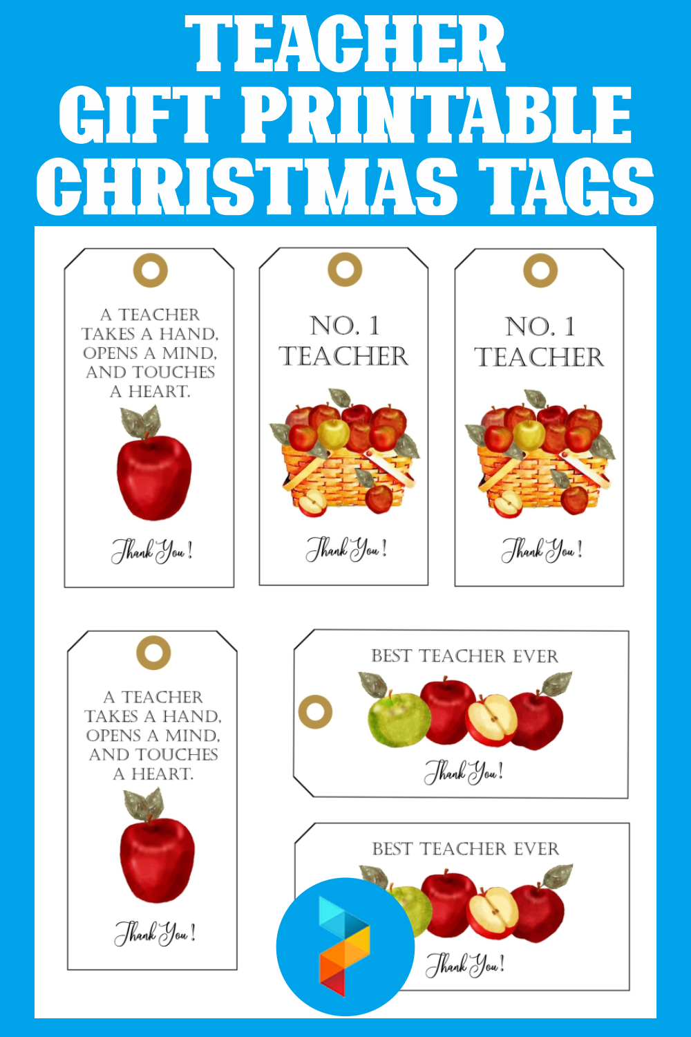 Teacher Gift Christmas Tags