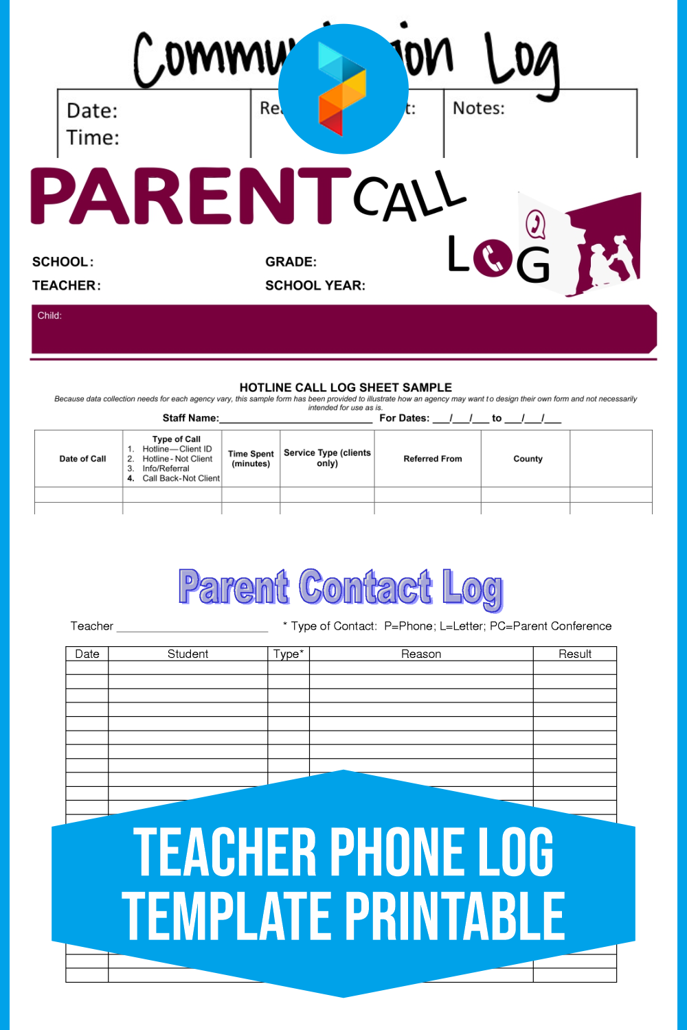 Teacher Phone Log Template