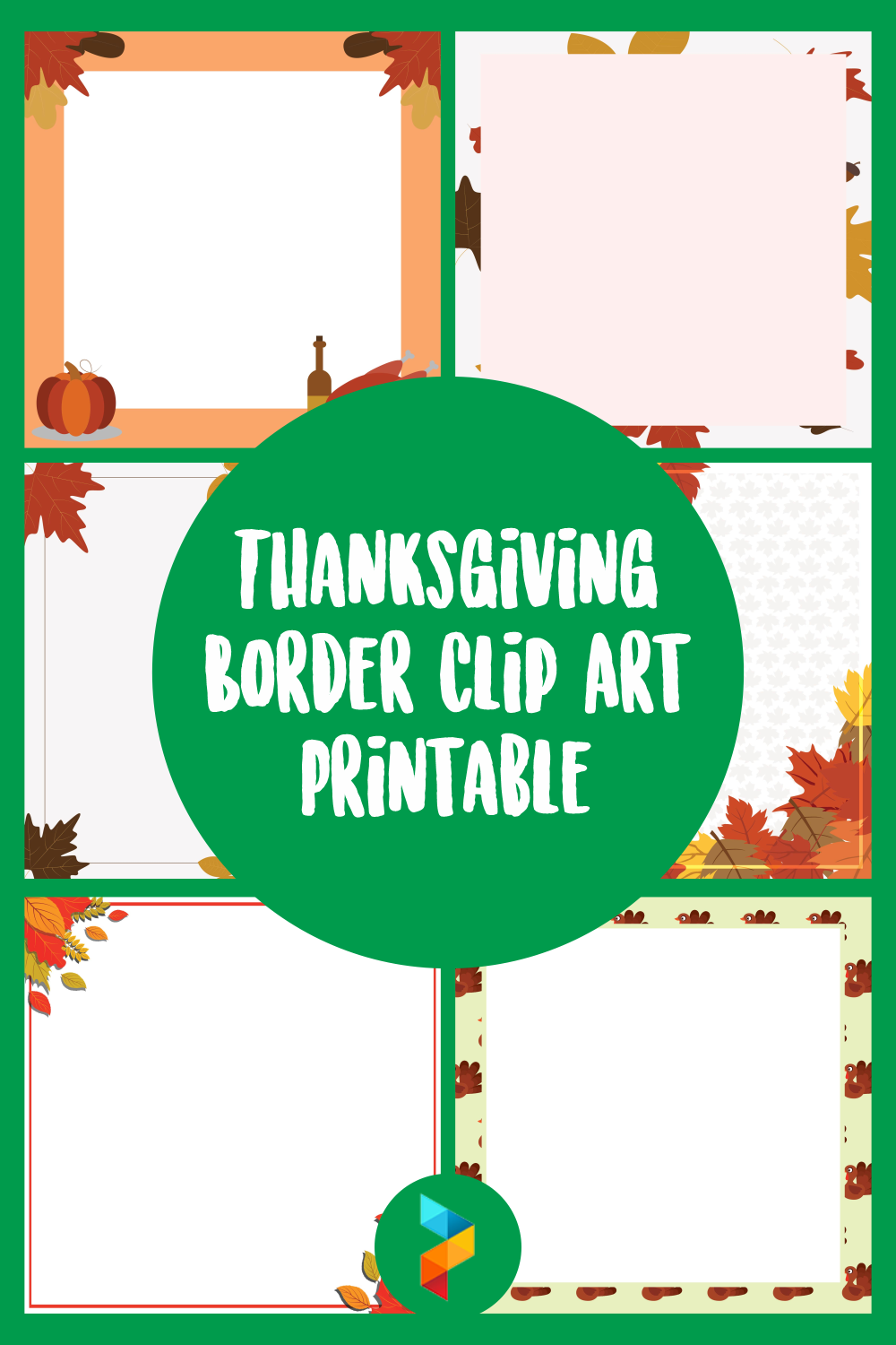 Thanksgiving Border Clip Art Printable