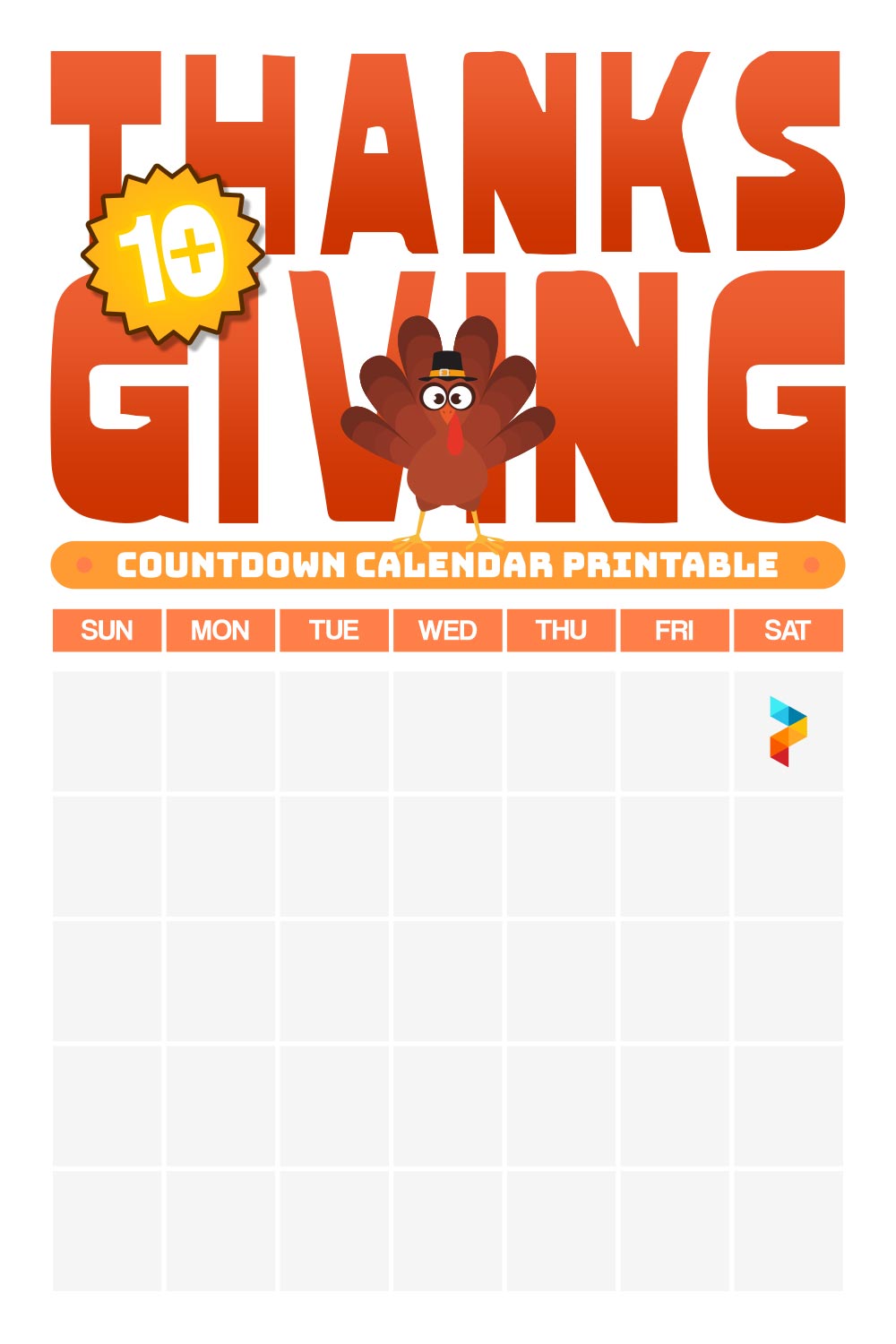 Thanksgiving Countdown Calendar Printable