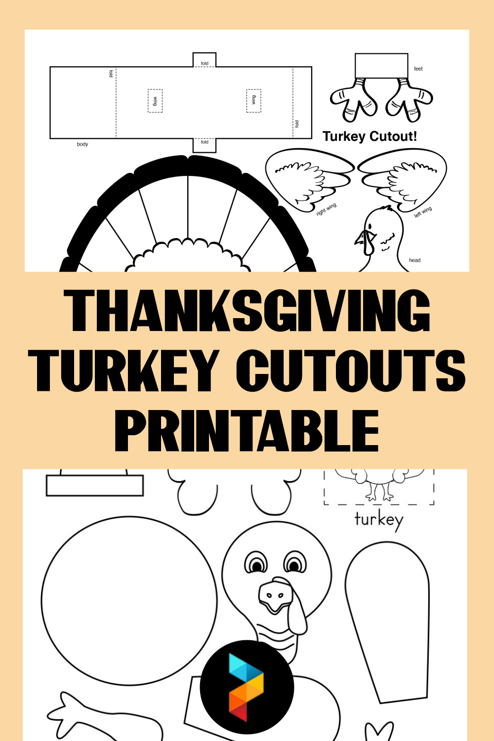 Thanksgiving Turkey Cutouts Printable
