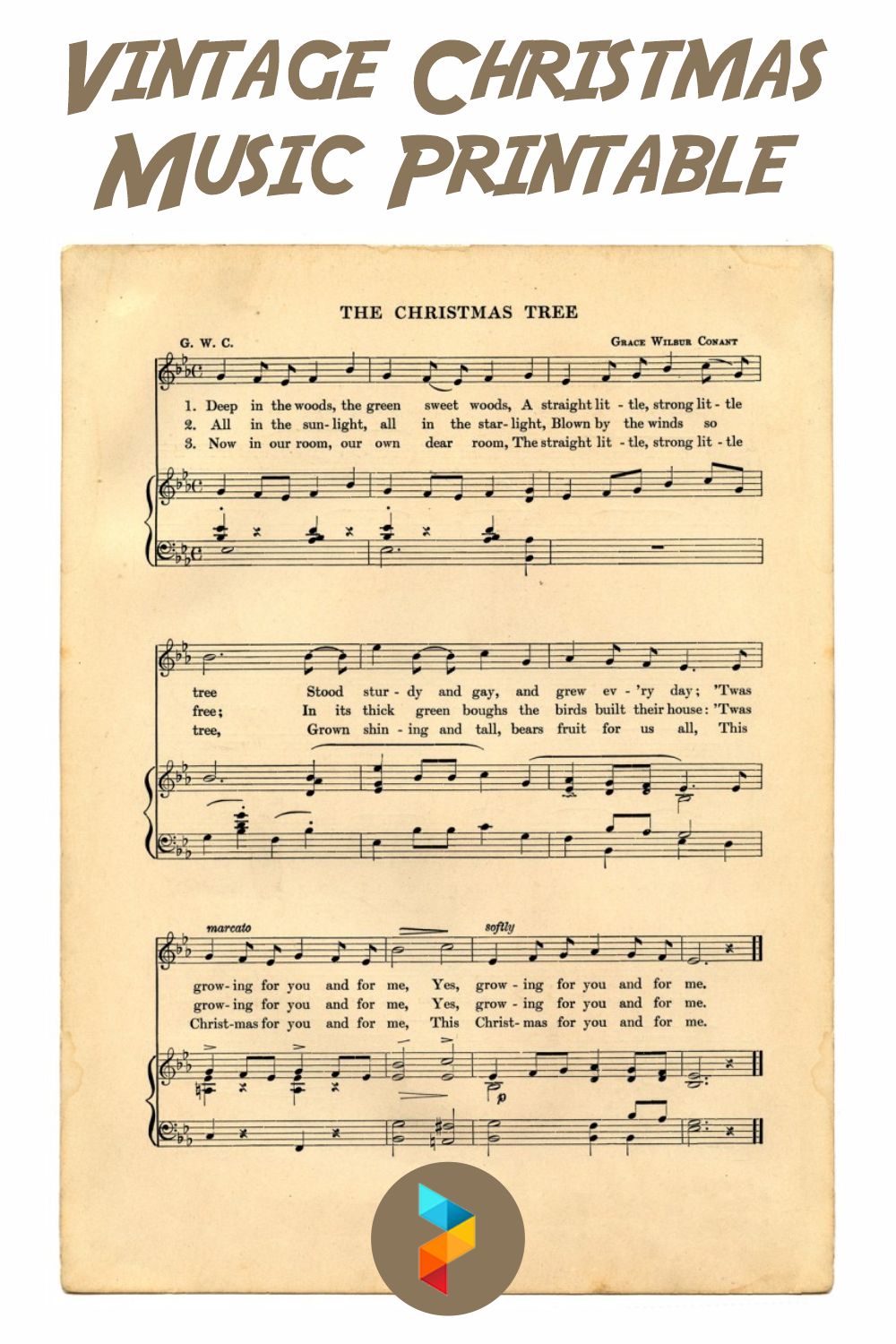 Vintage Christmas Music Printable