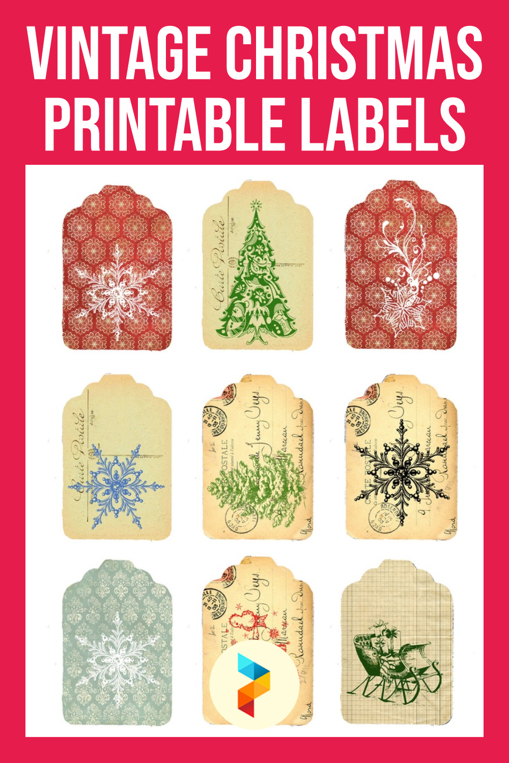 Vintage Christmas  Labels