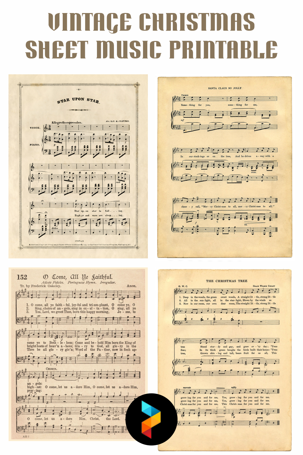 8 Best Vintage Christmas Sheet Music Printable PDF for Free at Printablee