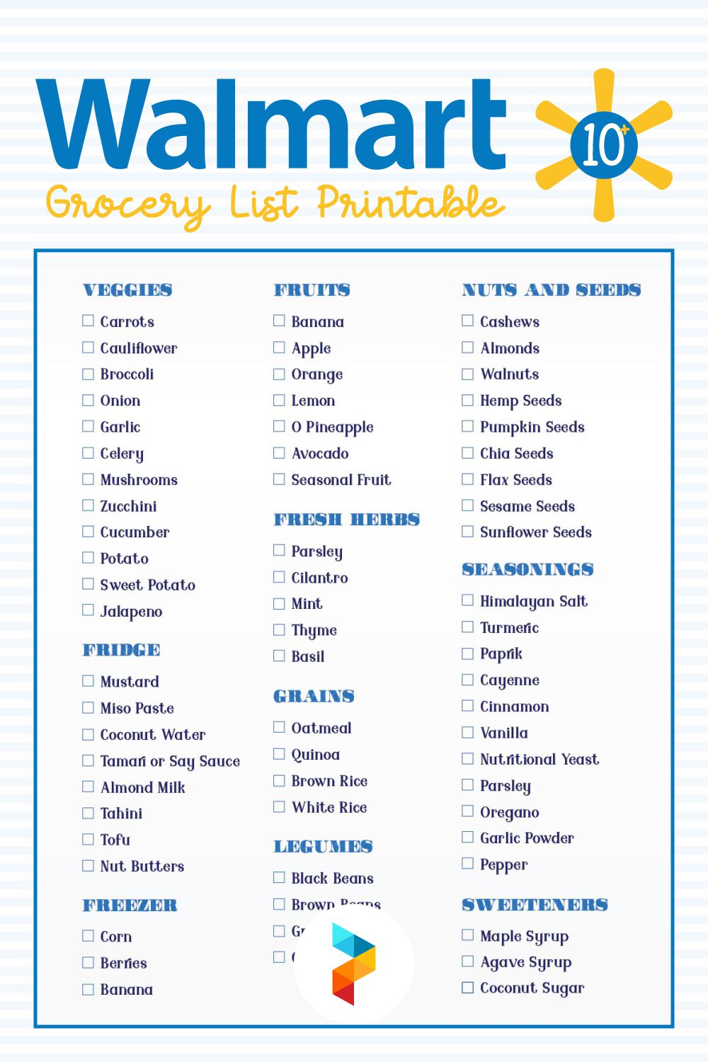 Printable Grocery List Walmart Grocery List Printable 46 OFF