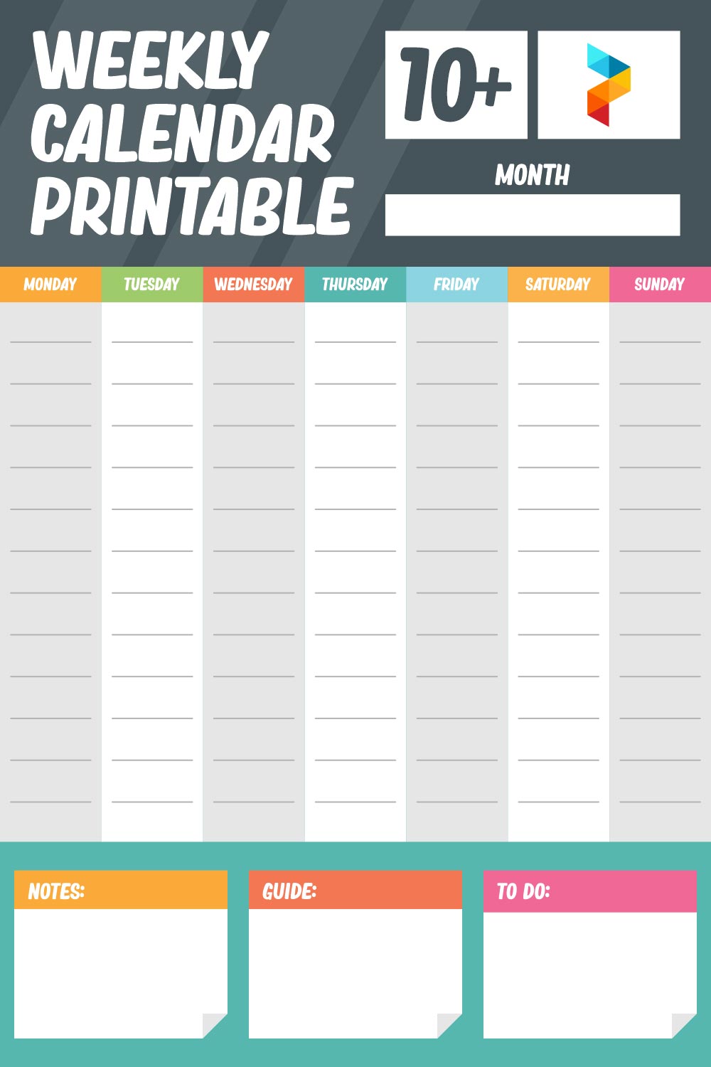 Free Printable Weekly Planner Templates (PDF) – DIY Projects, Patterns,  Monograms, Designs, Templates