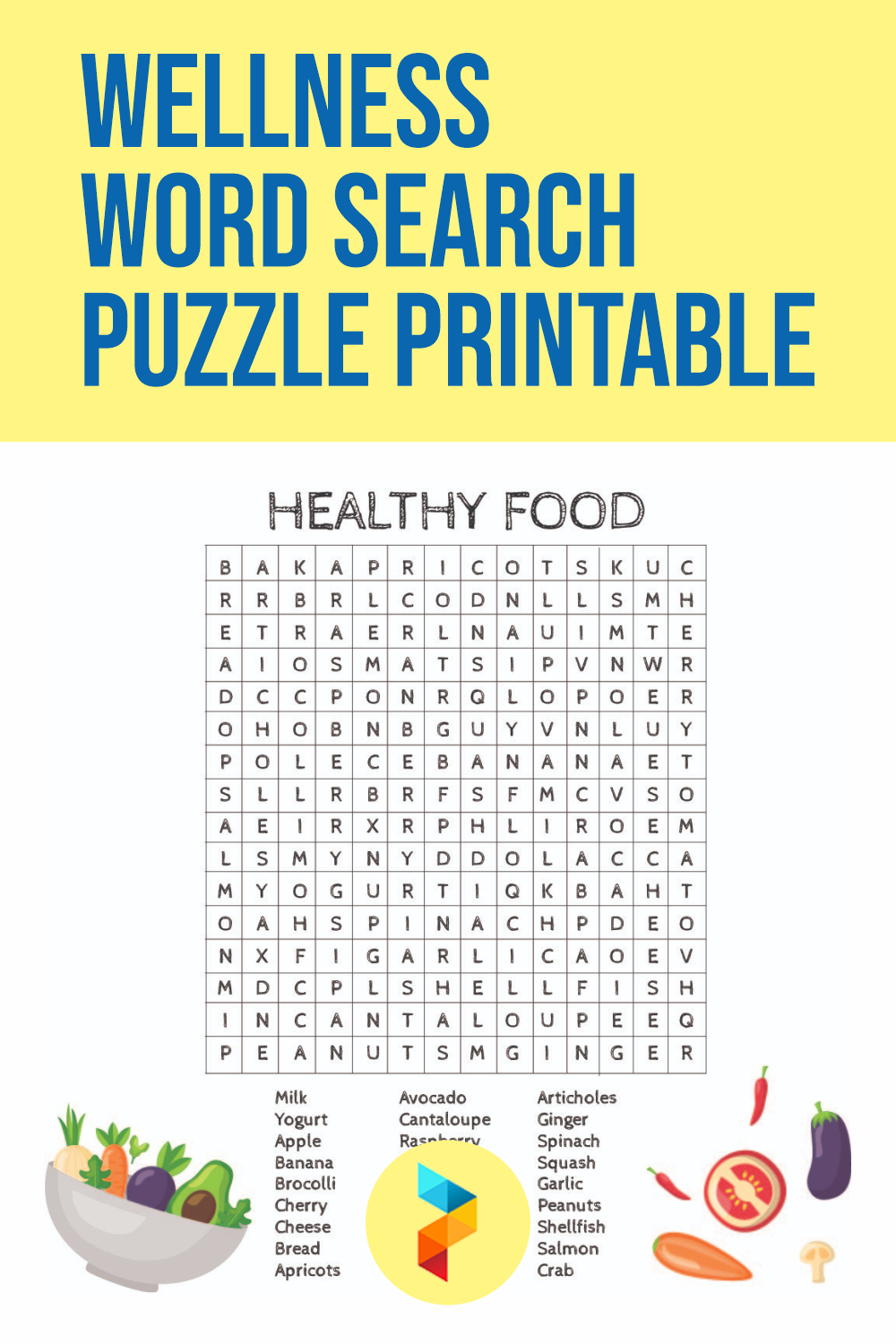 Wellness Word Search Puzzle Printable