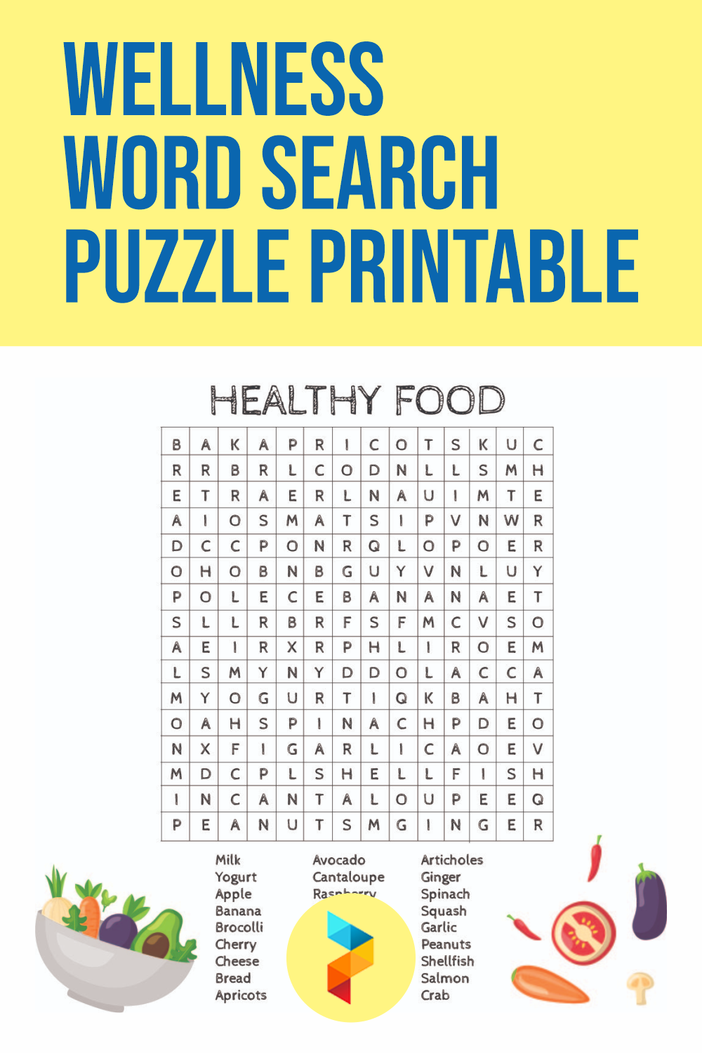 Wellness Word Search Puzzle