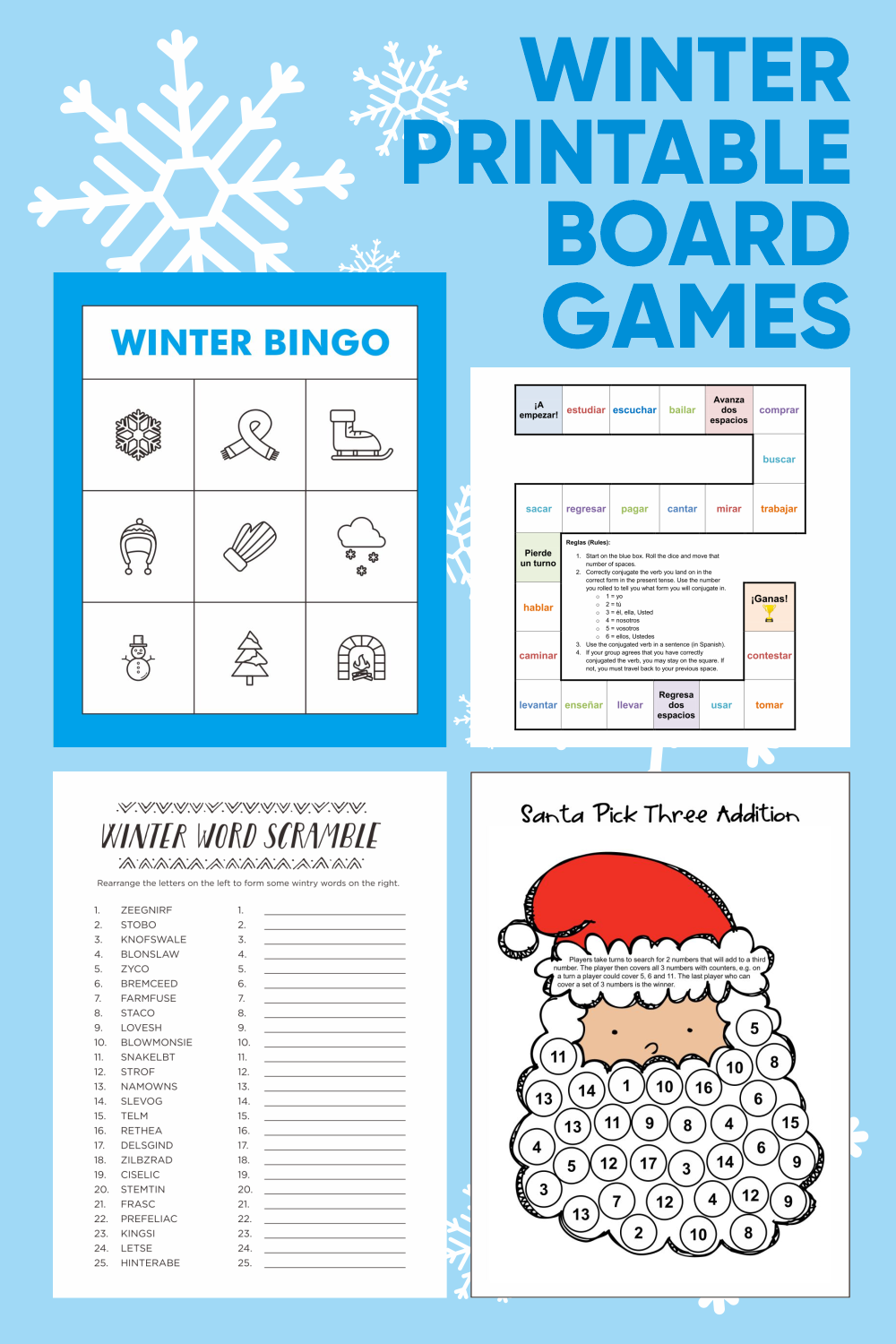 5 Best Winter Printable Board Games Printablee Com